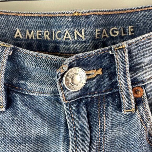 American Eagle Wide Leg Skater Long Jeans Size 2 - Picture 2 of 5